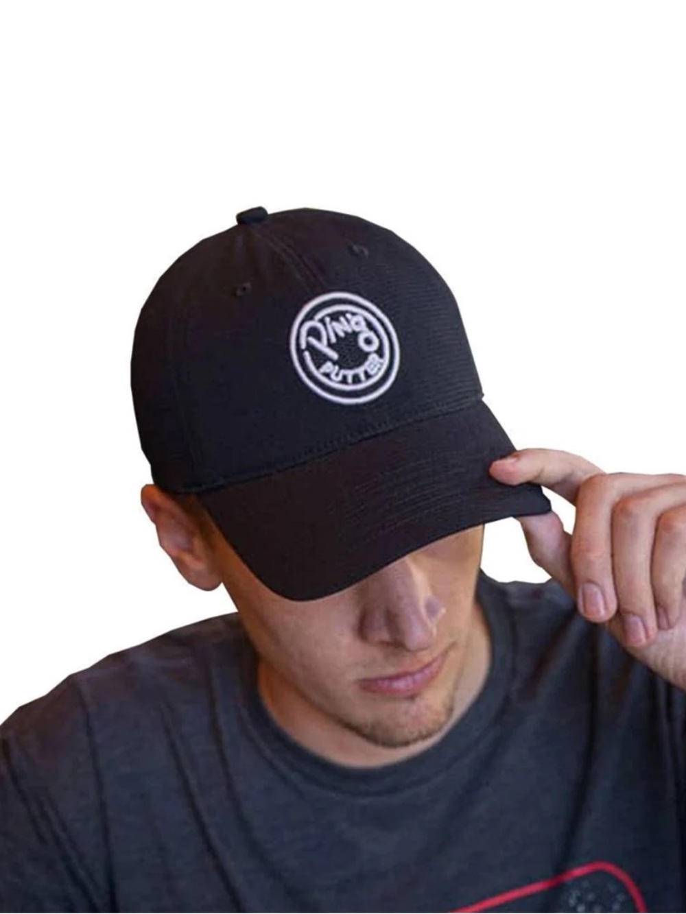 Ping Putter black embroidered logo golf hat New